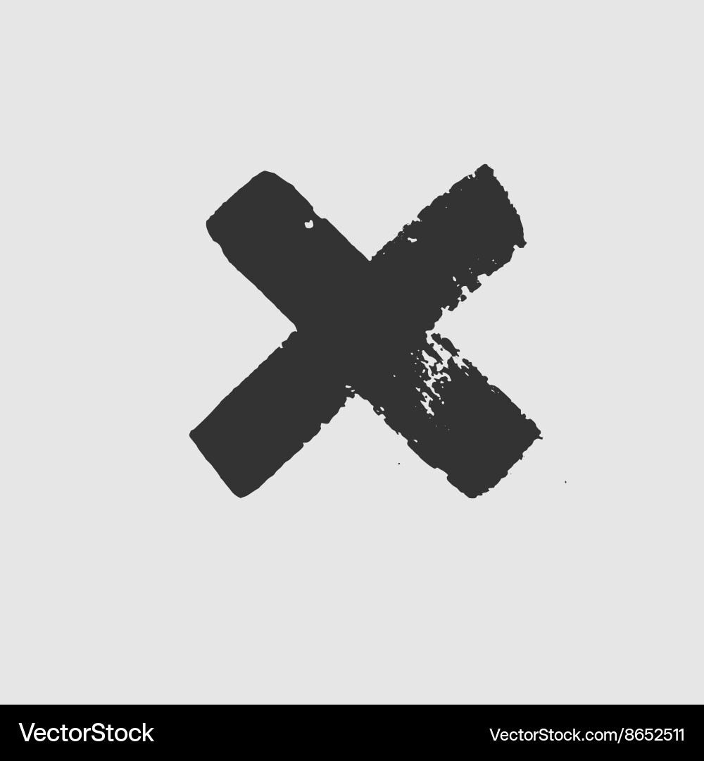 Pattern of geometric shapes in the form a cross vector image