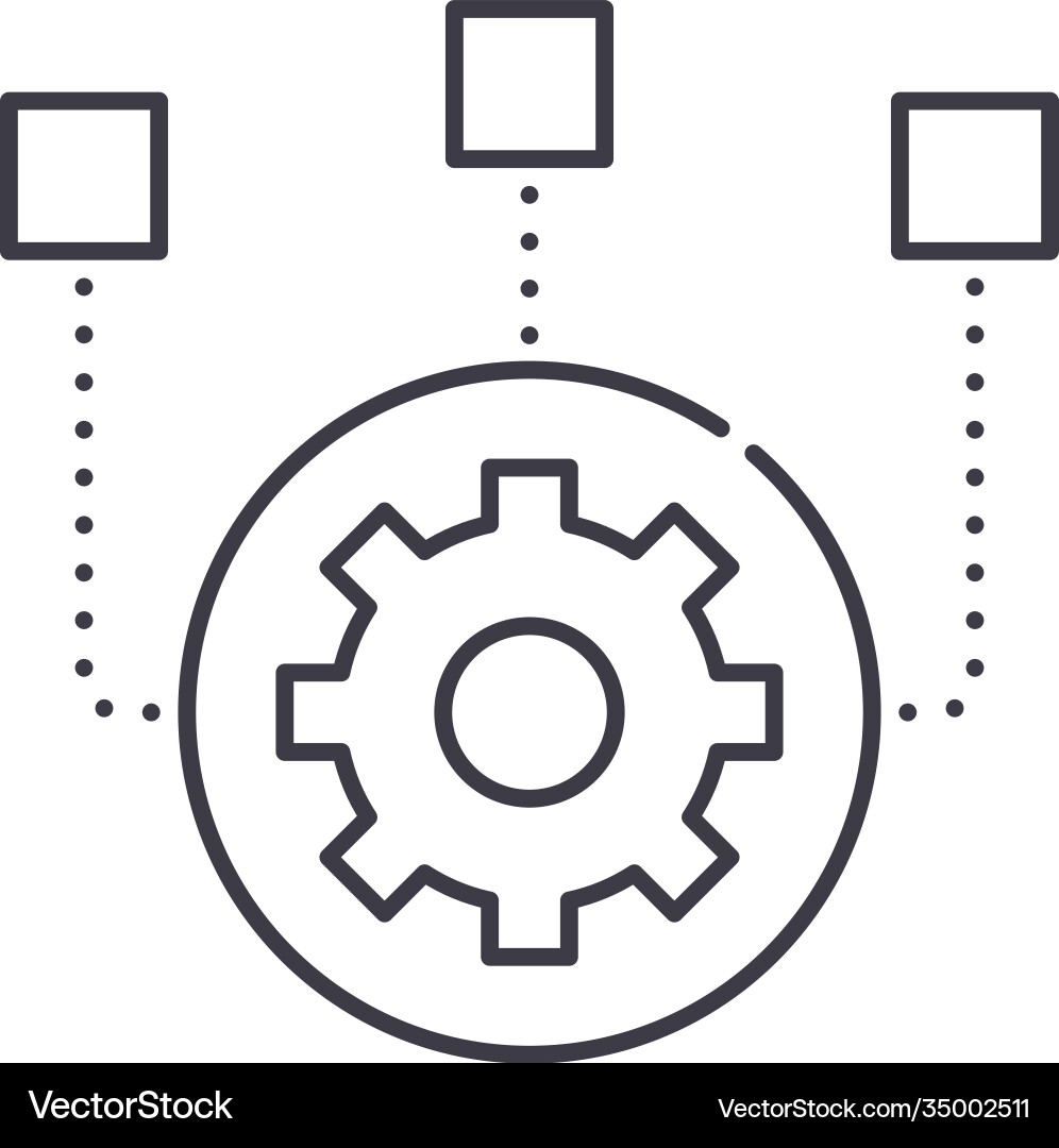 Planning icon linear isolated thin Planning icon linear isolated thin vector image