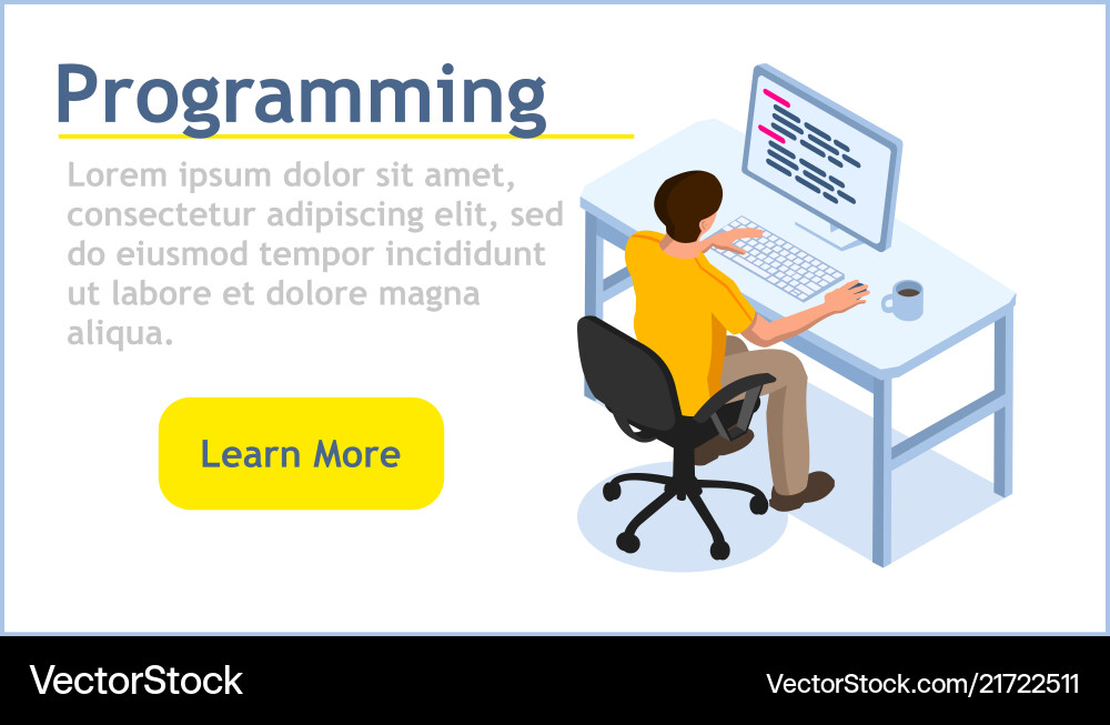 Programmierkonzept isometrische Bilder Programmierer Programmierkonzept isometrische Bilder Programmierer vektorbild