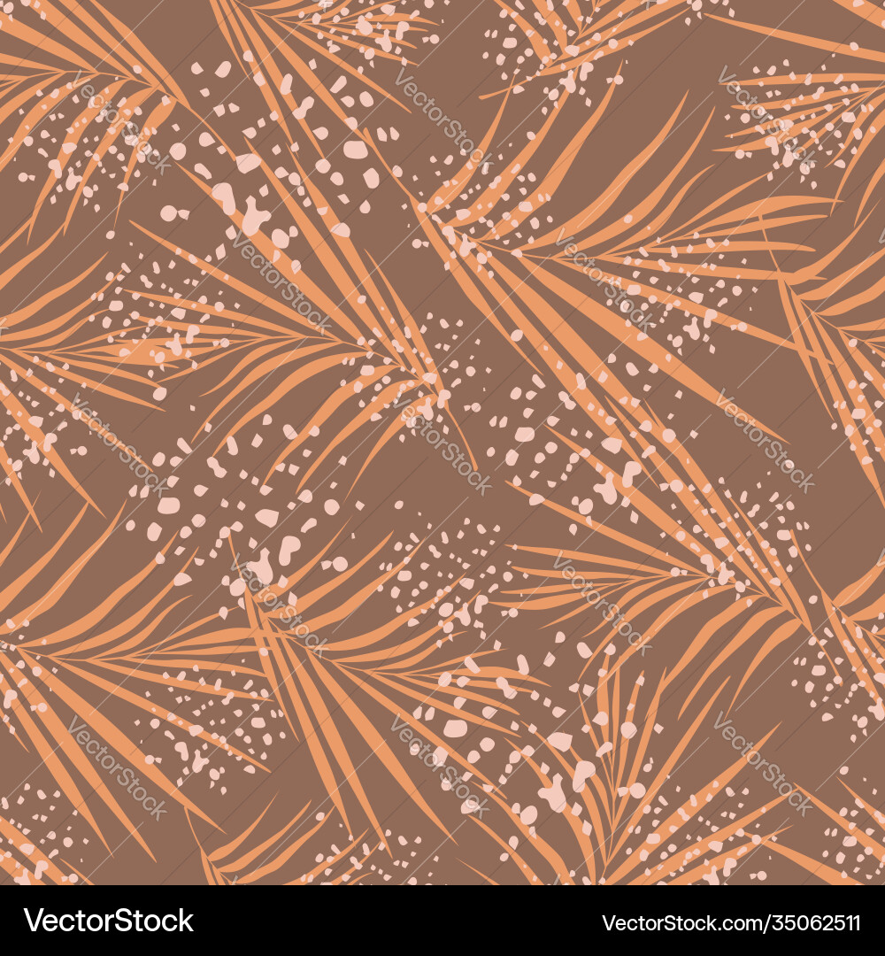 Random seamless autumn pattern with fern leaf Vector Image