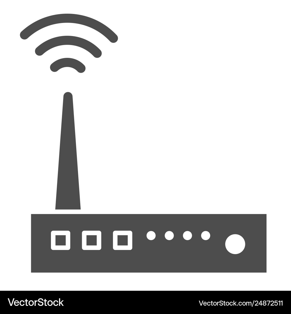 Router solid icon wifi Vector Image
