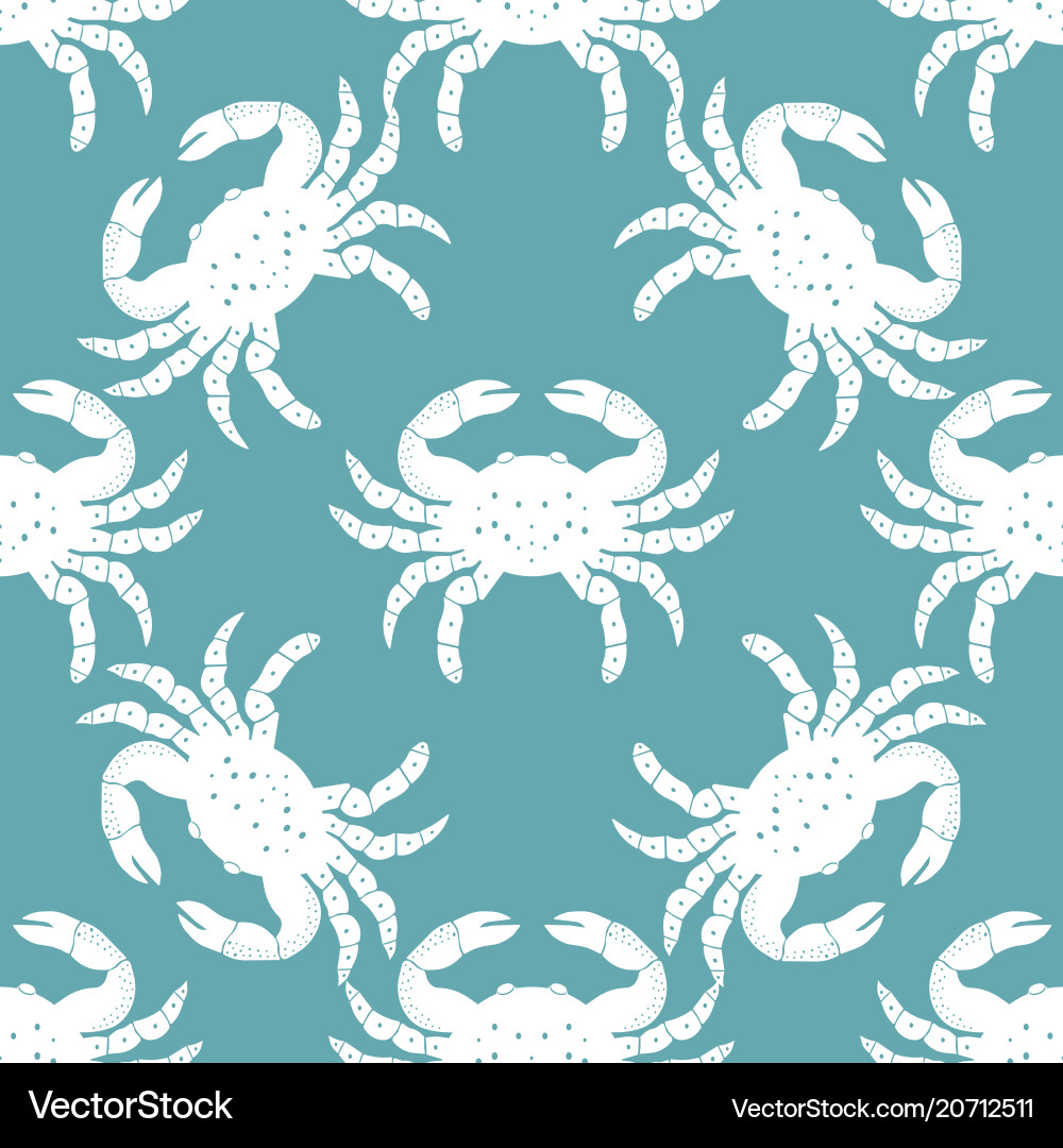 Seashell Crab Pattern vector image