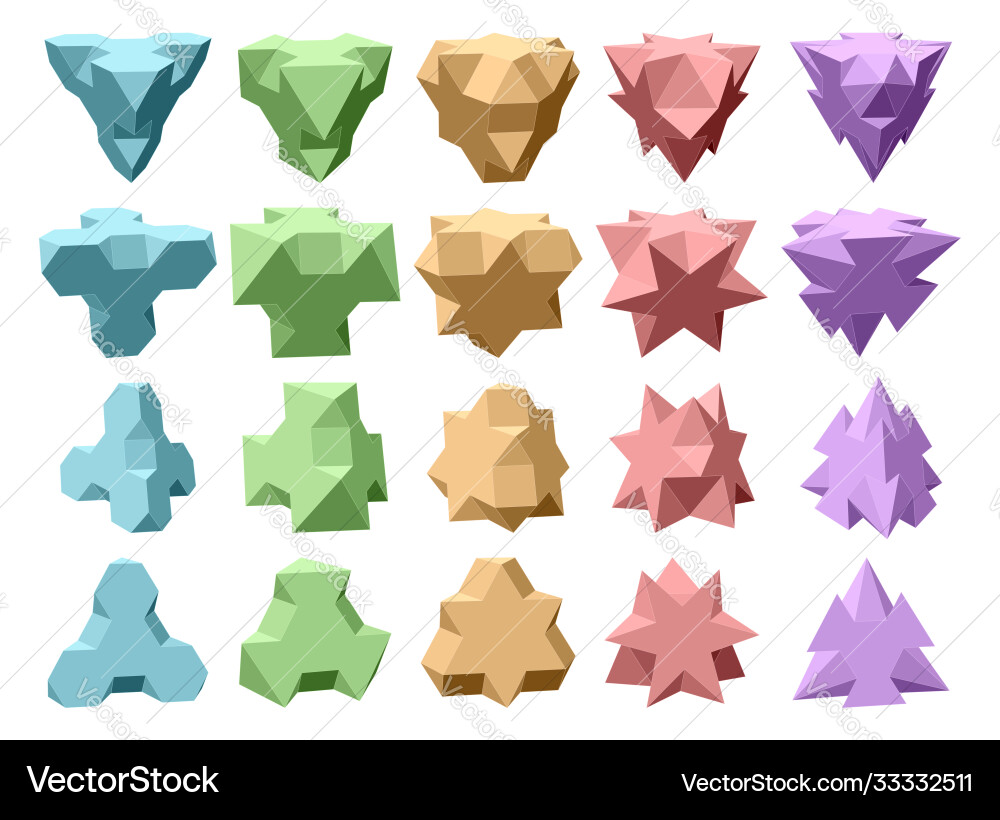 Set complex geometric shapes based Set complex geometric shapes based vector image
