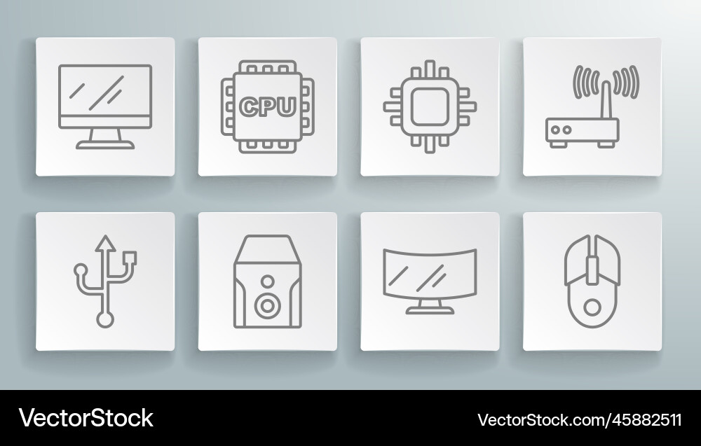 Set line usb processor with cpu uninterruptible vector image