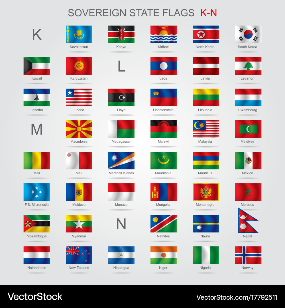 Sovereign Nation Flags vector image
