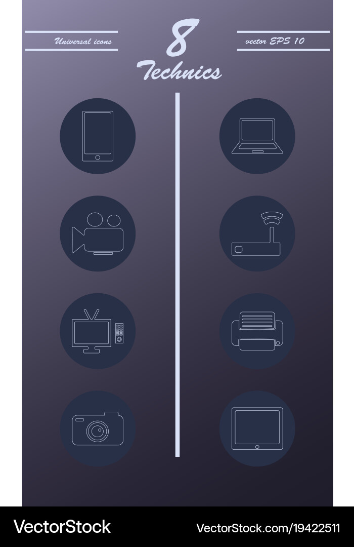 Unique thin line icons set of computer hardware vector image