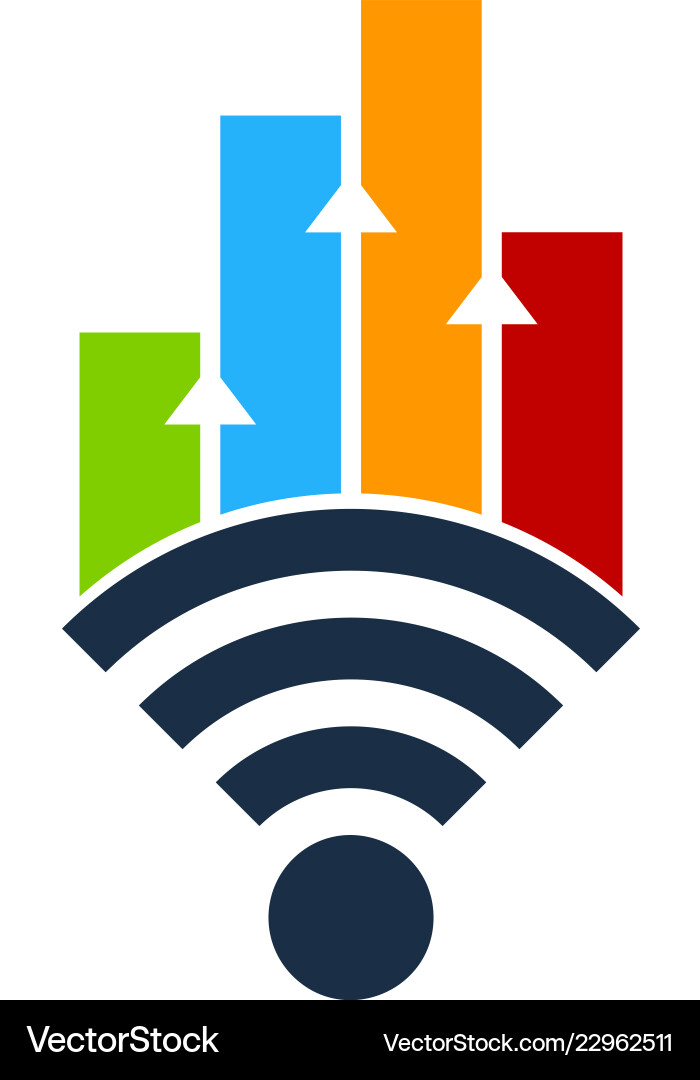 Wifi Network Icon - Data Signal vector image