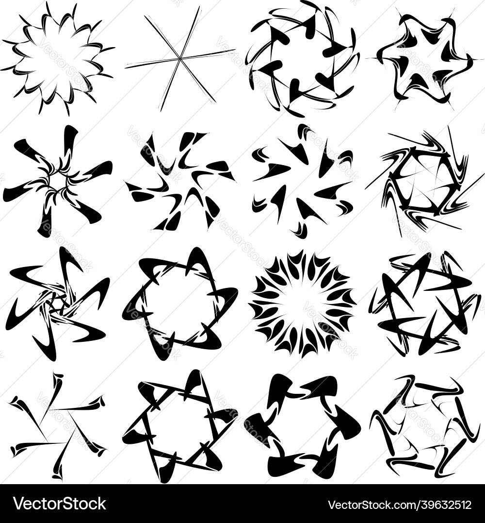Abstract circular drawing amorphous nonfigurative Vector Image