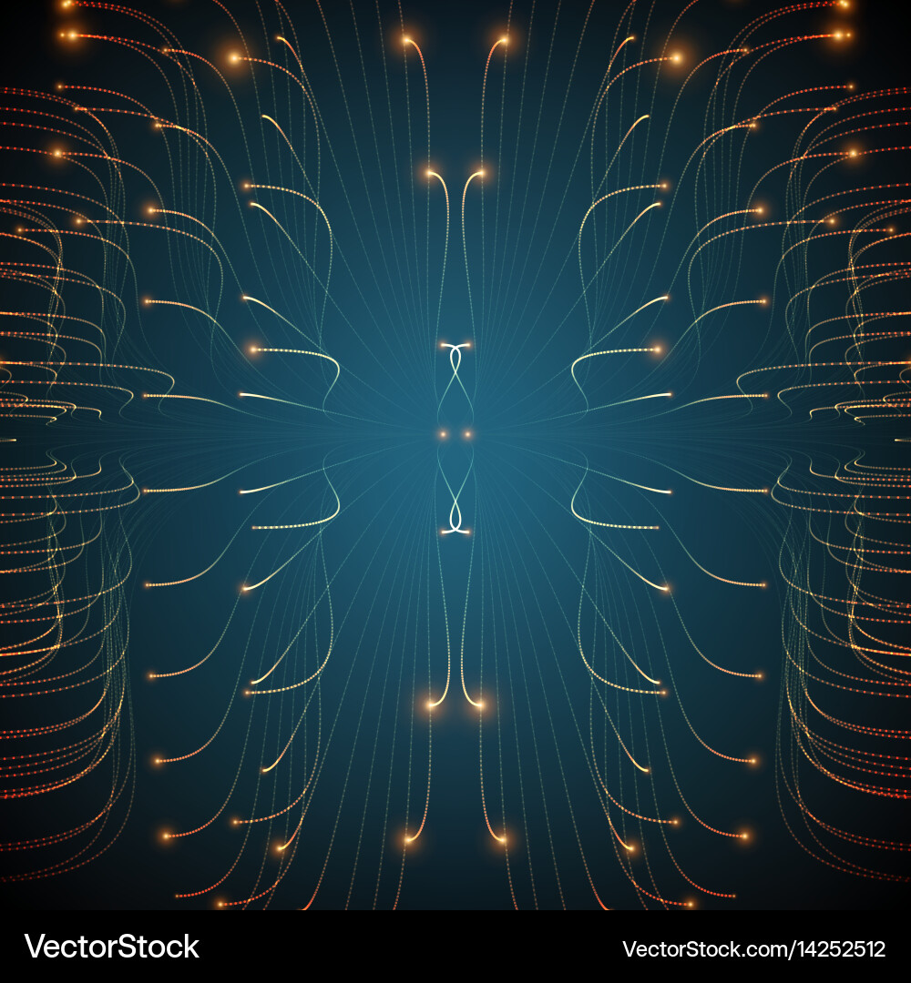 Abstract glowing lines mesh Vector Image