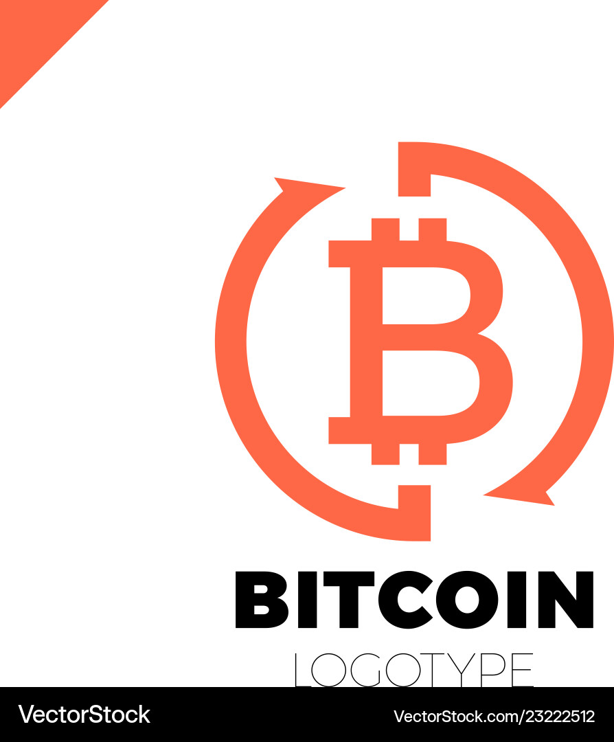 Bitcoin exchange logotype letter b in circle – Free Vector | VectorStock