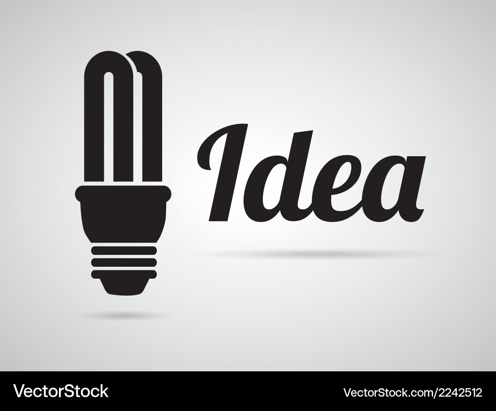 Bulb idea design over gray background Vector Image
