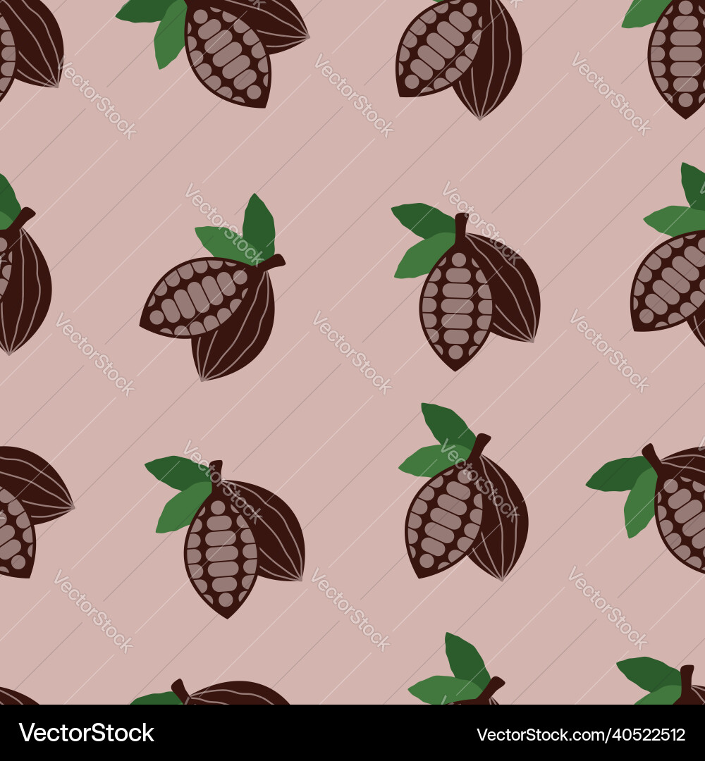 Cocoa seamless background pattern Vector Image