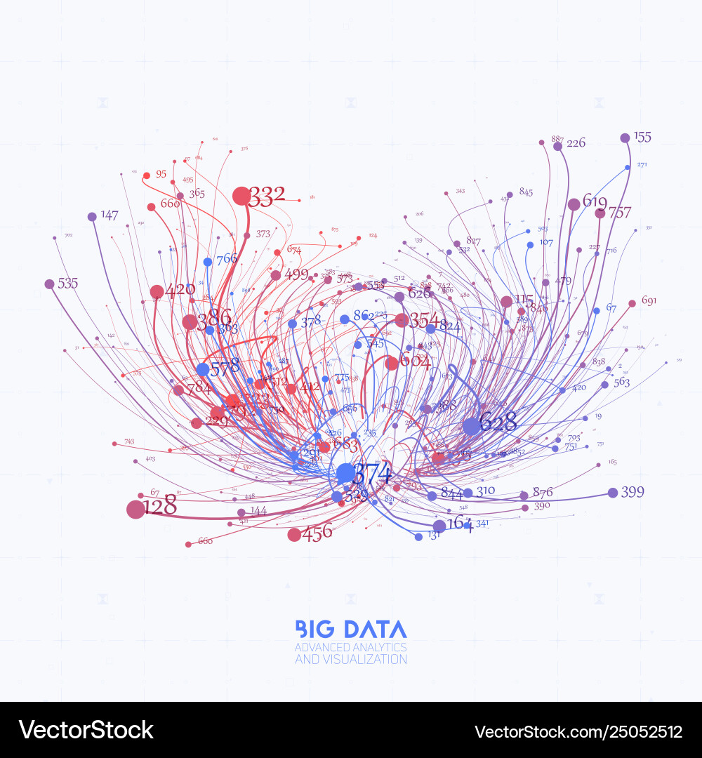 Complex Data Cloud Visualization vector image