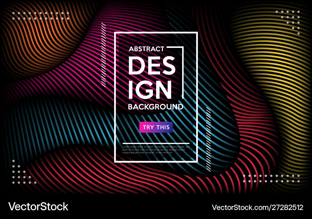 Dynamic colorful dark wave line abstract Vector Image