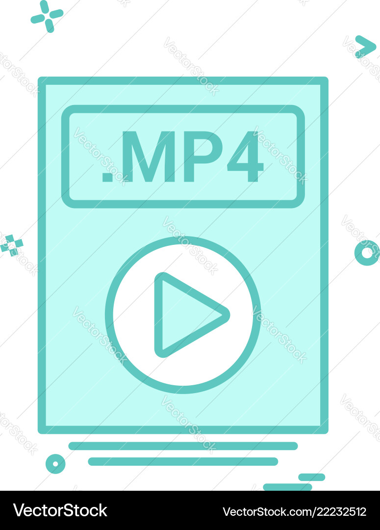 File files mp4 icon design File files mp4 icon design vector image