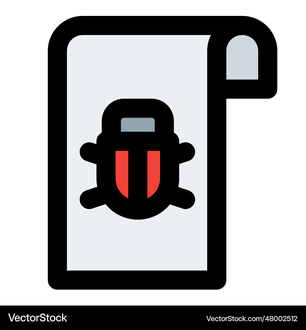File information exploit by a bug Vector Image