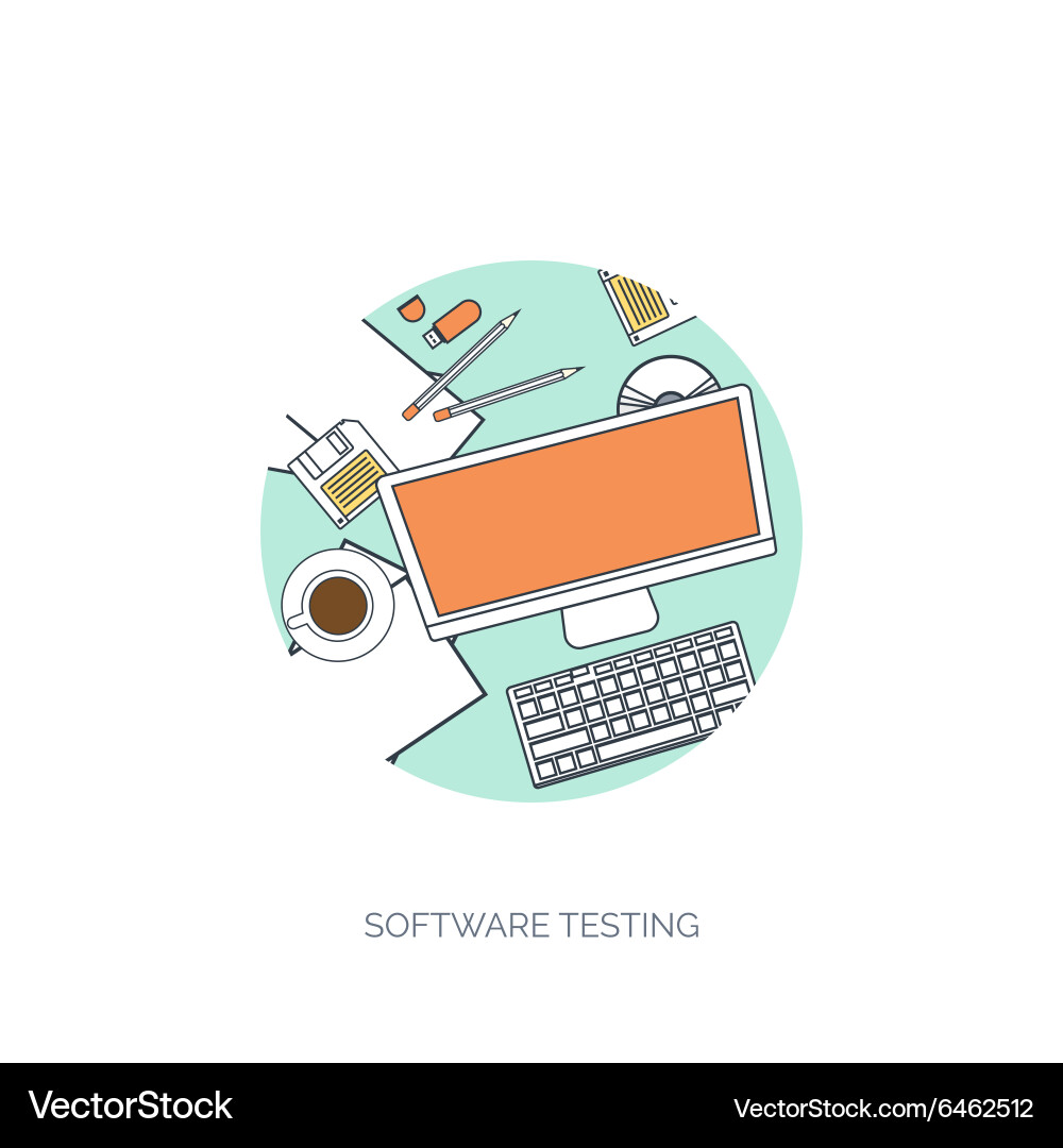Flat background coding Vector Image