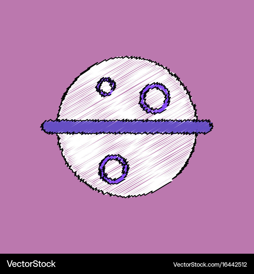 Flat icon design collection space planet Vector Image