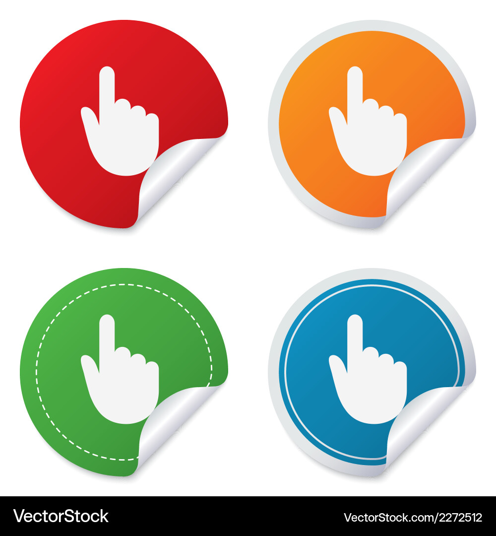 Hand cursor sign icon pointer symbol vector image