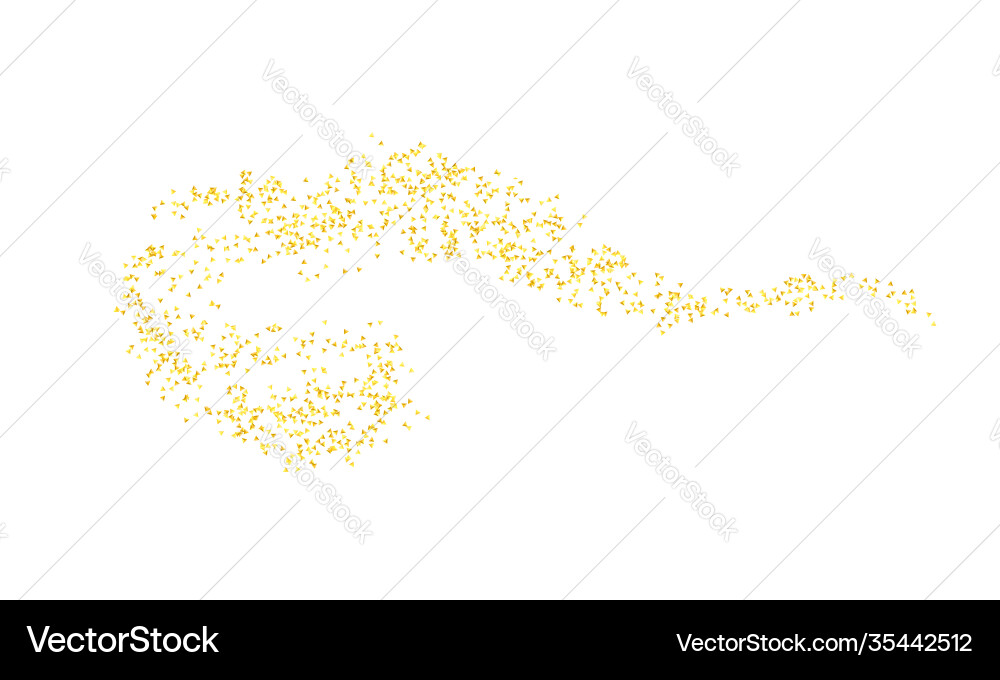 Horizontal curl sprinkled with crumbs golden Horizontal curl sprinkled with crumbs golden vector image