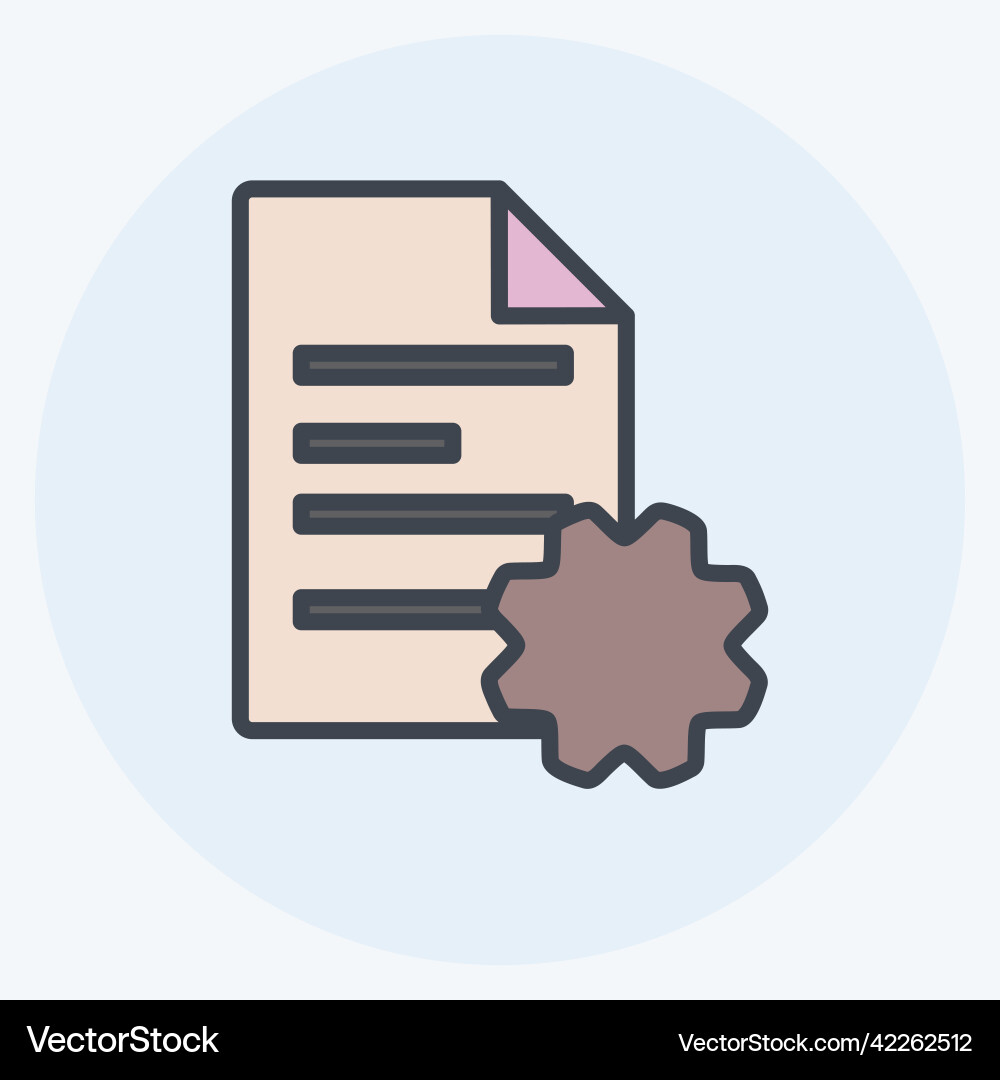 Icon document settings suitable for programming Icon document settings suitable for programming Vector Image
