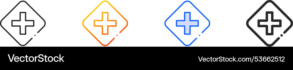 Intersection iconthin linear gradient blue stroke Intersection iconthin linear gradient blue stroke vector image