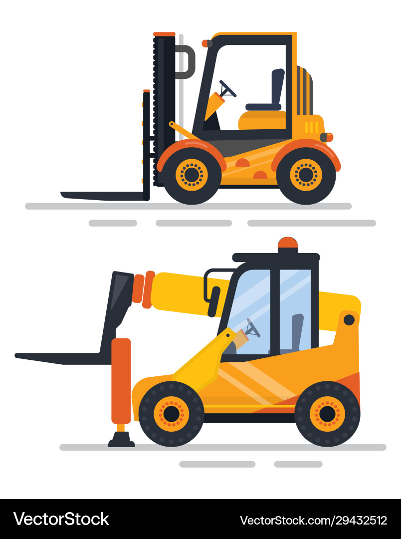 Machinery used in working process constructing Machinery used in working process constructing Vector Image