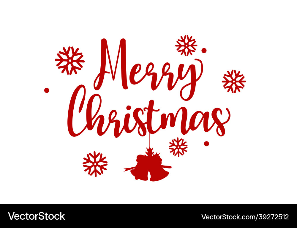 Merry christmas hand lettering design typography Merry christmas hand lettering design typography vector image