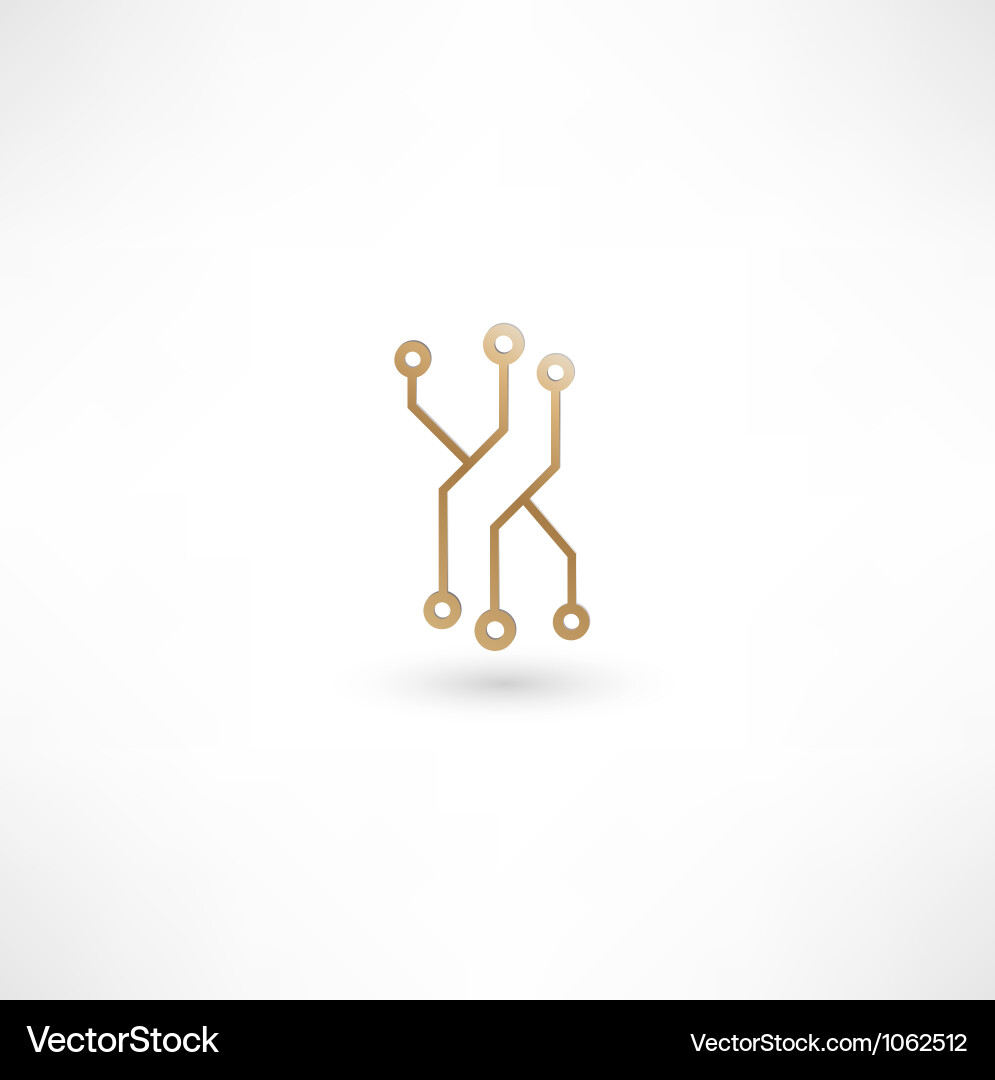 Microchip Circuit Icon vector image