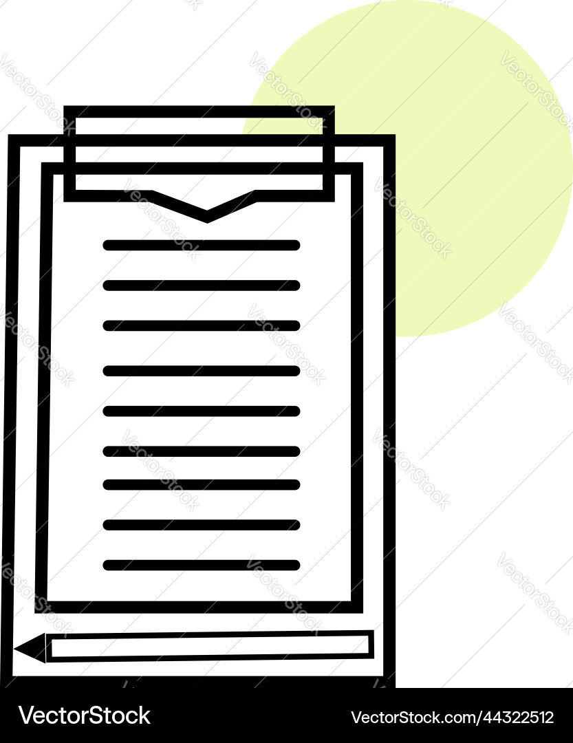Notebook board on a white background Vector Image