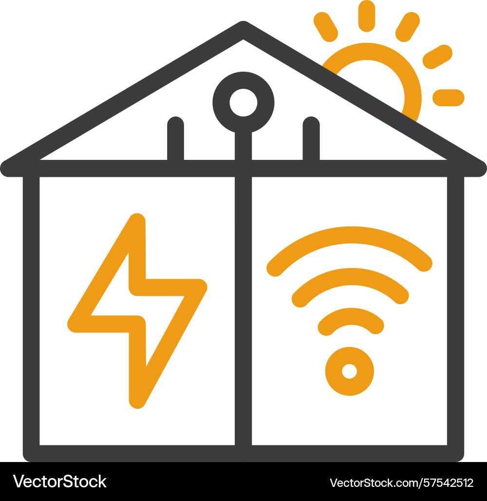 Smart grid two color icon Vector Image