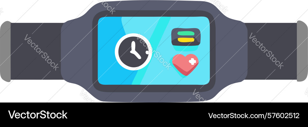 Smartwatch with app interface icon design vector image