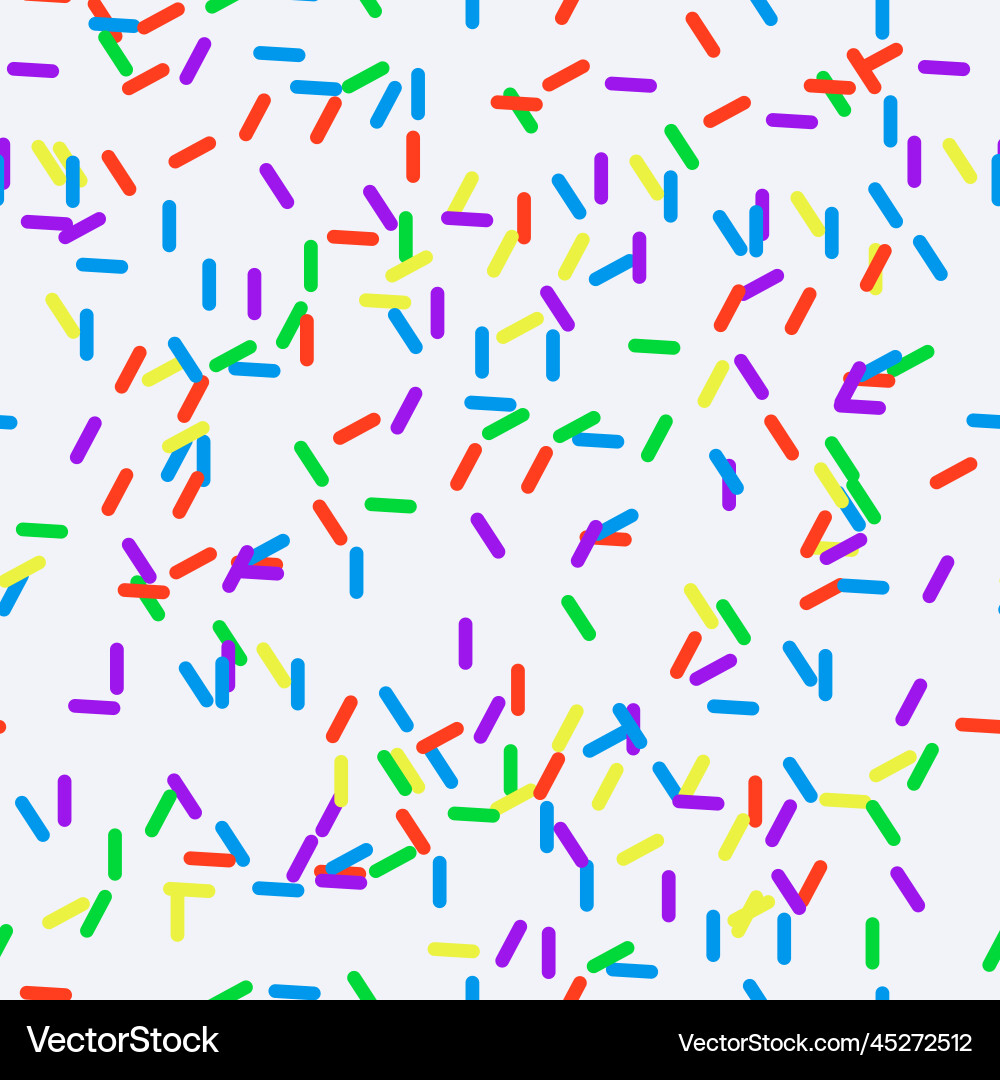 Sprinkles seamless pattern on solid Sprinkles seamless pattern on solid Vector Image