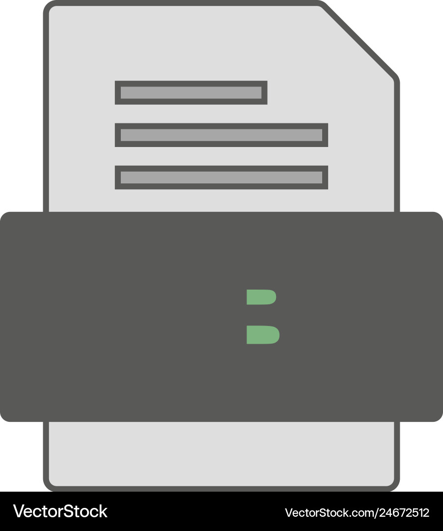 Tb file document icon vector image