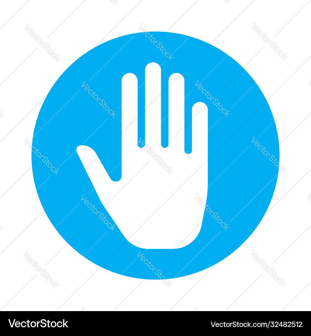 Touch hand icon for mobile apps simple ui button Touch hand icon for mobile apps simple ui button Vector Image