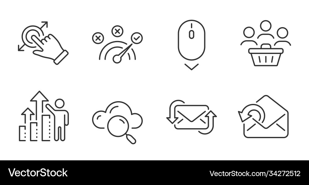 Touchscreen gesture buyers and cloud computing vector image