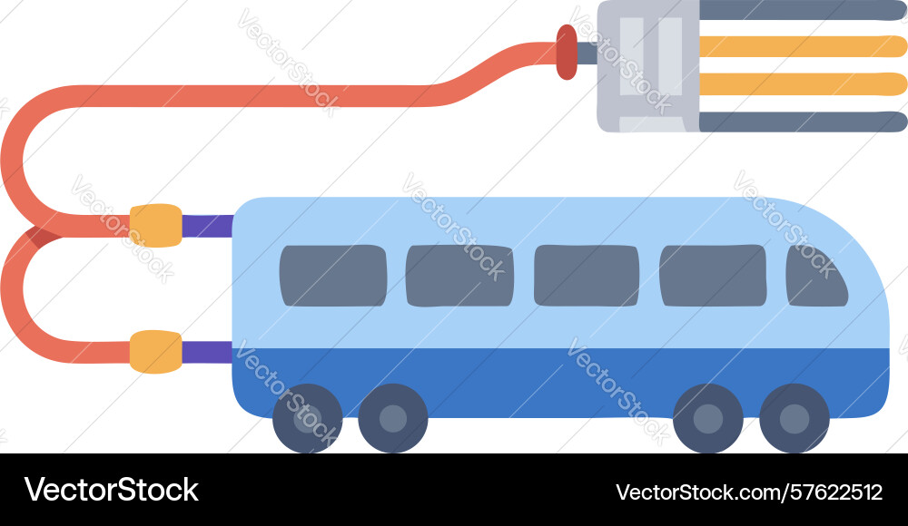 Train power connection link design generative ai Vector Image