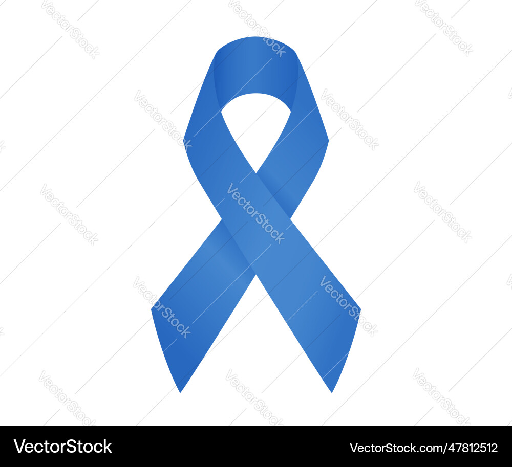 World cancer awareness blue ribbon World cancer awareness blue ribbon vector image