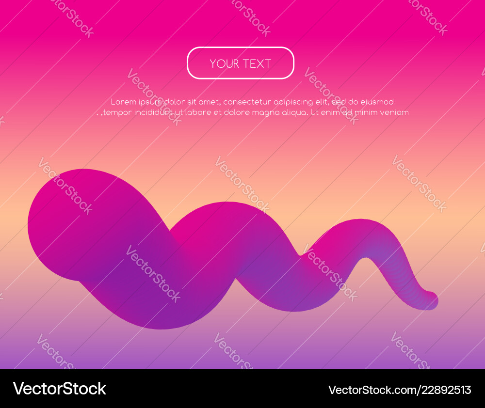 Abstract background with 3d wavy shape Abstract background with 3d wavy shape vector image