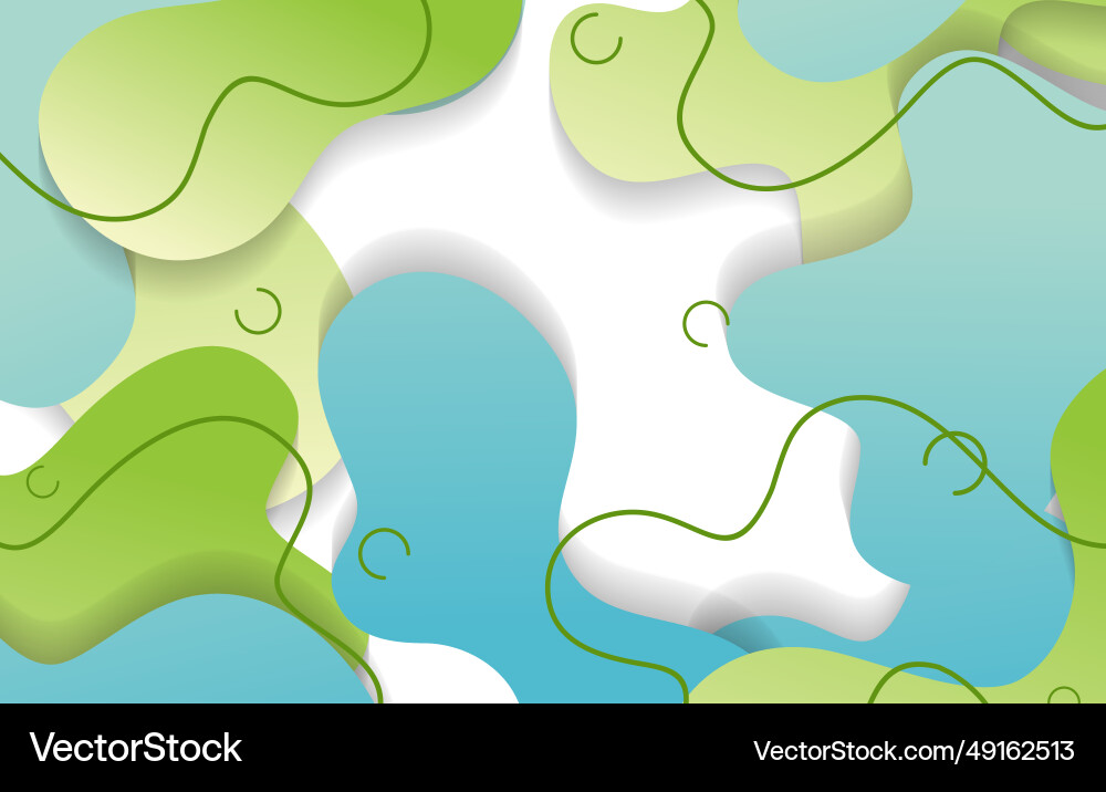 Abstract gradient dynamic fluid shapes background Vector Image