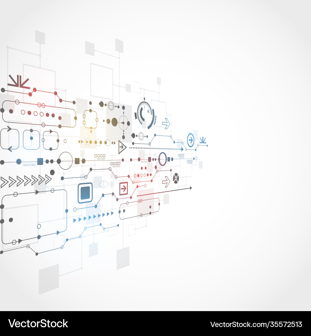 Abstract technological background with various Abstract technological background with various vector image