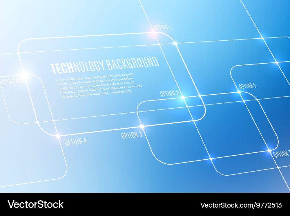 Abstract technology background wth square vector image