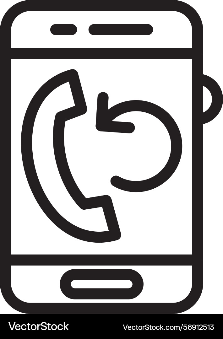 Callbackreq linear style icon design vector image