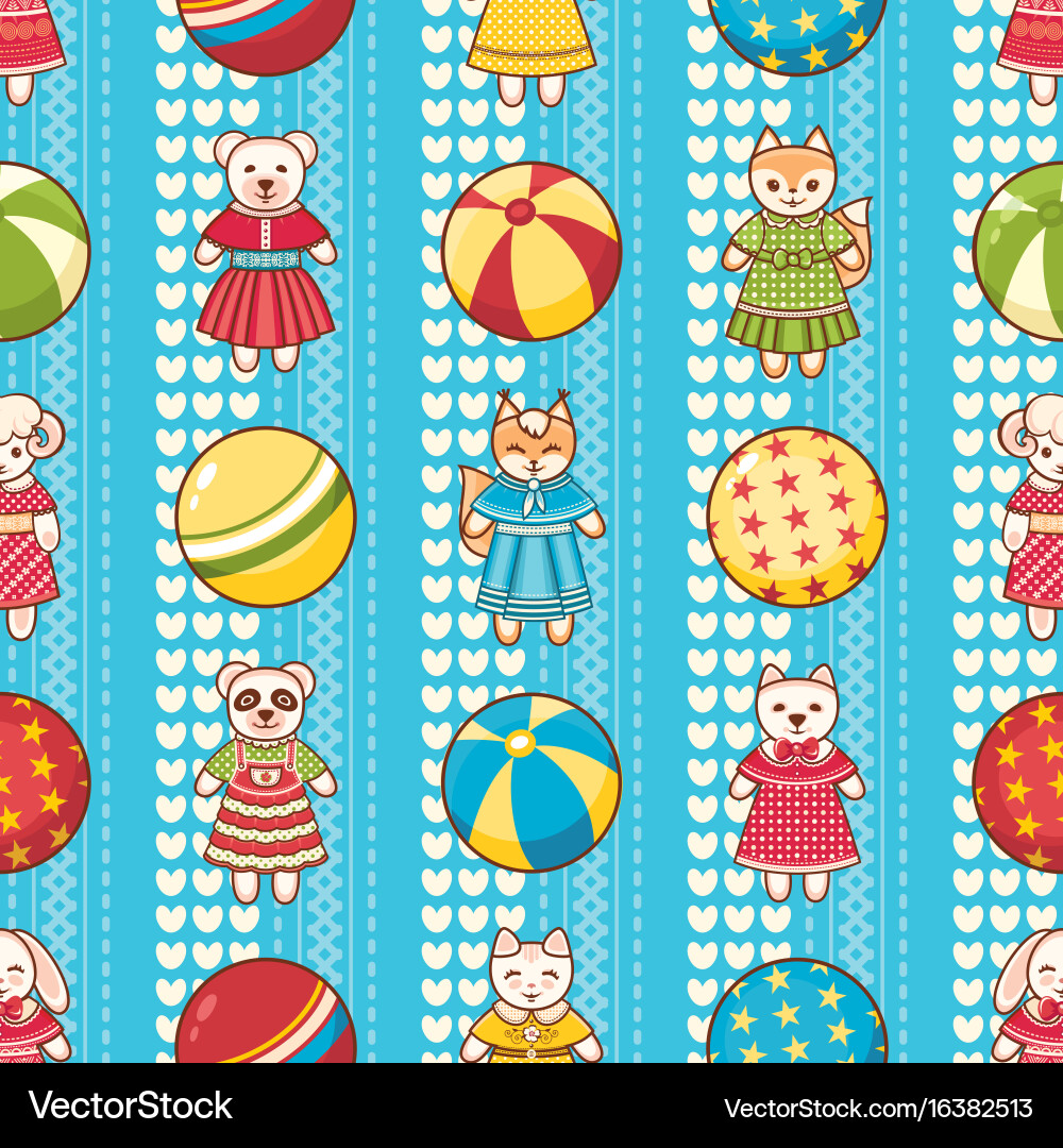 Child toy seamless pattern design element Vector Image
