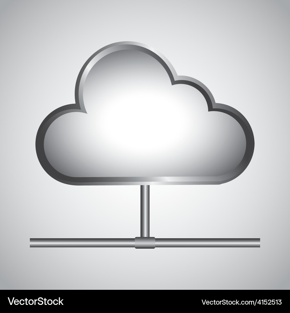 Cloud computing vector image