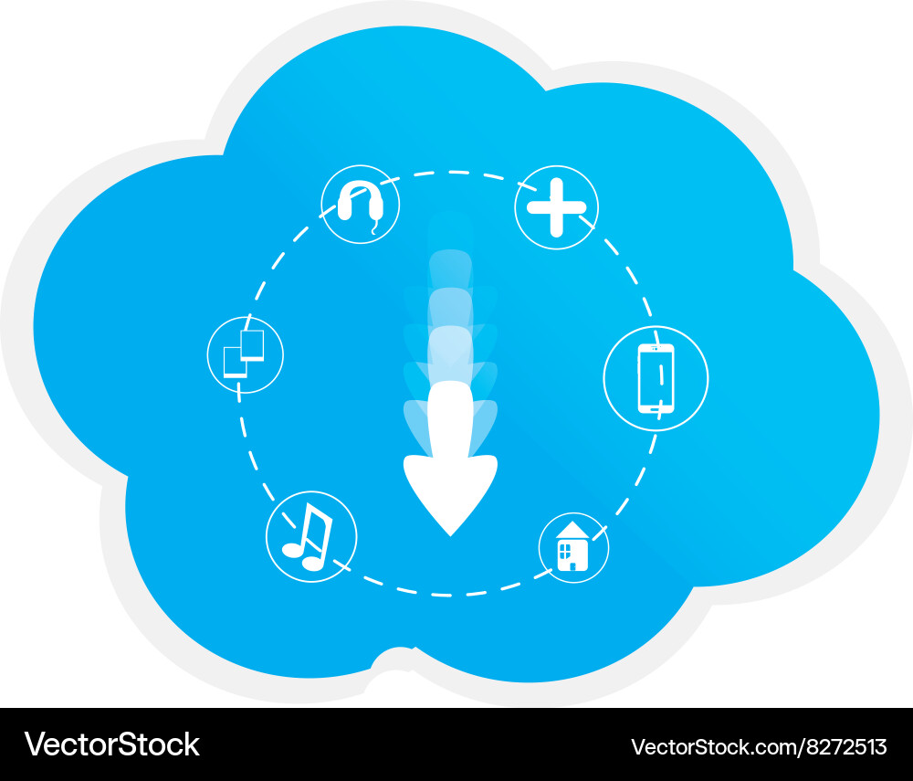 Cloud computing vector image