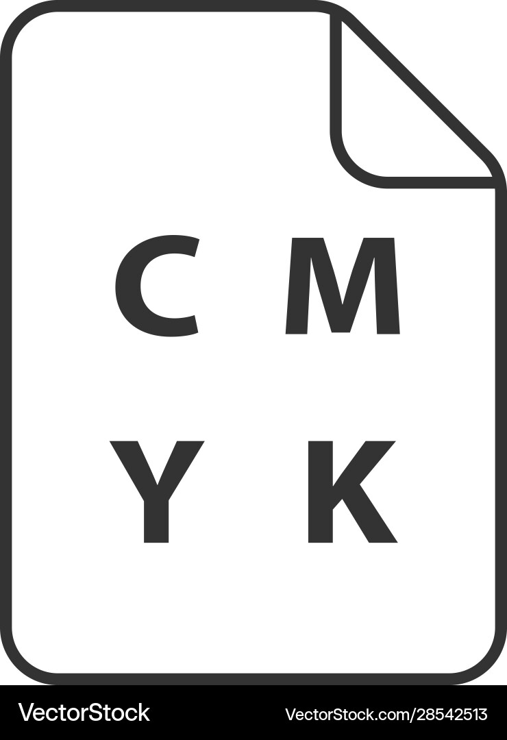 Cmyk color circle model linear icon Cmyk color circle model linear icon vector image