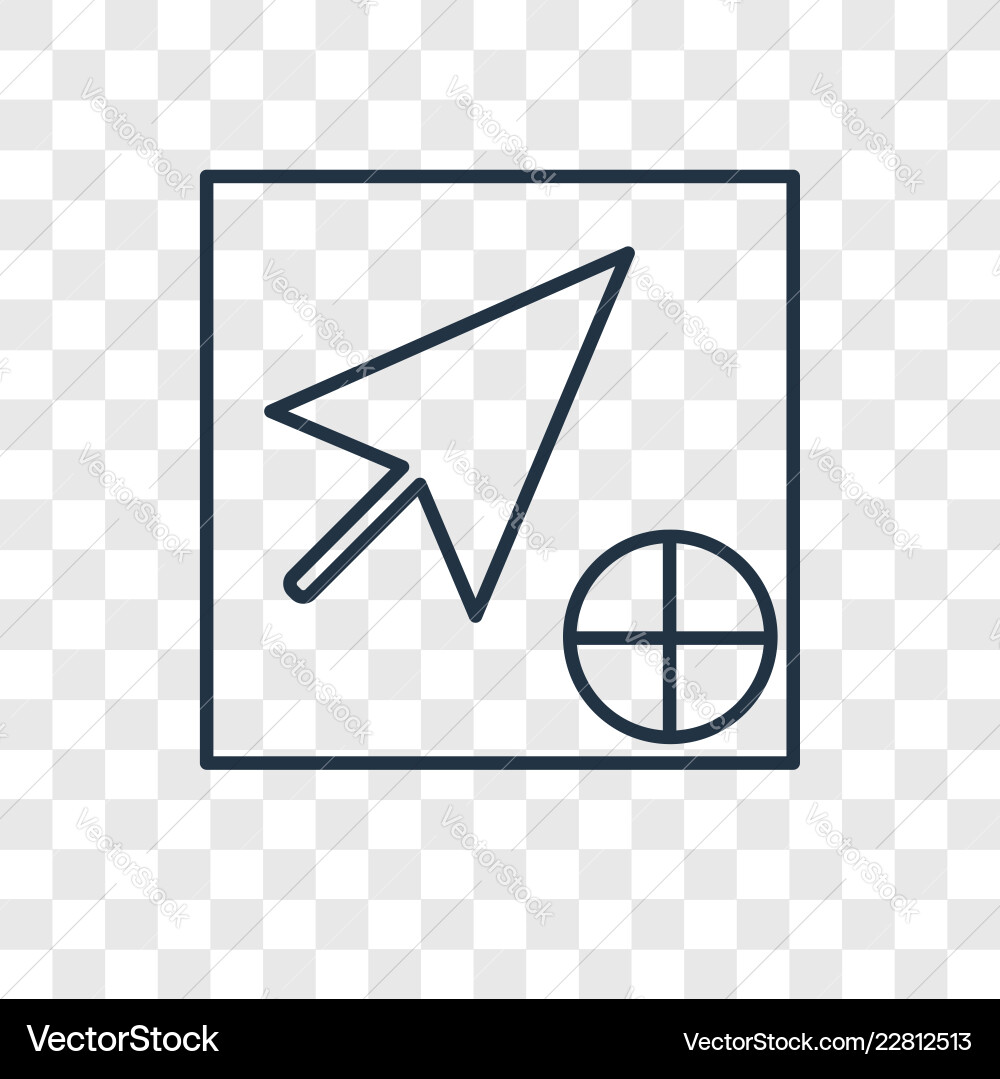 Cursor concept linear icon isolated vector image