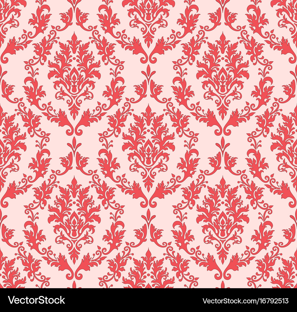 Damask seamless pattern background vector image
