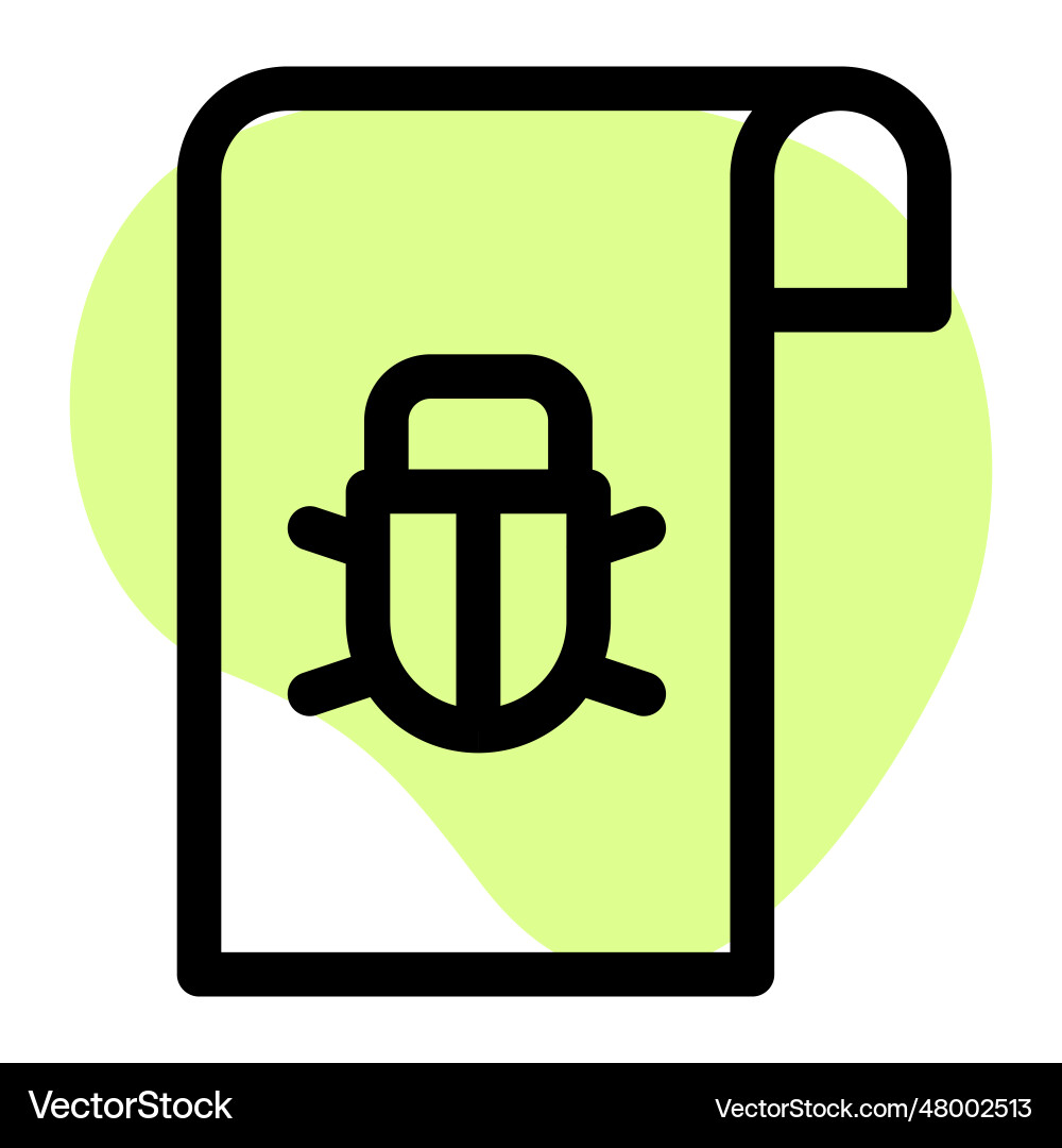 File information exploit by a bug vector image